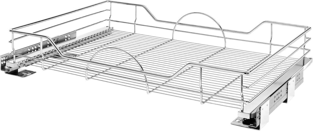 33 x 22 Inch Single Chrome Wire Pull Out Shelf Organizer D6819