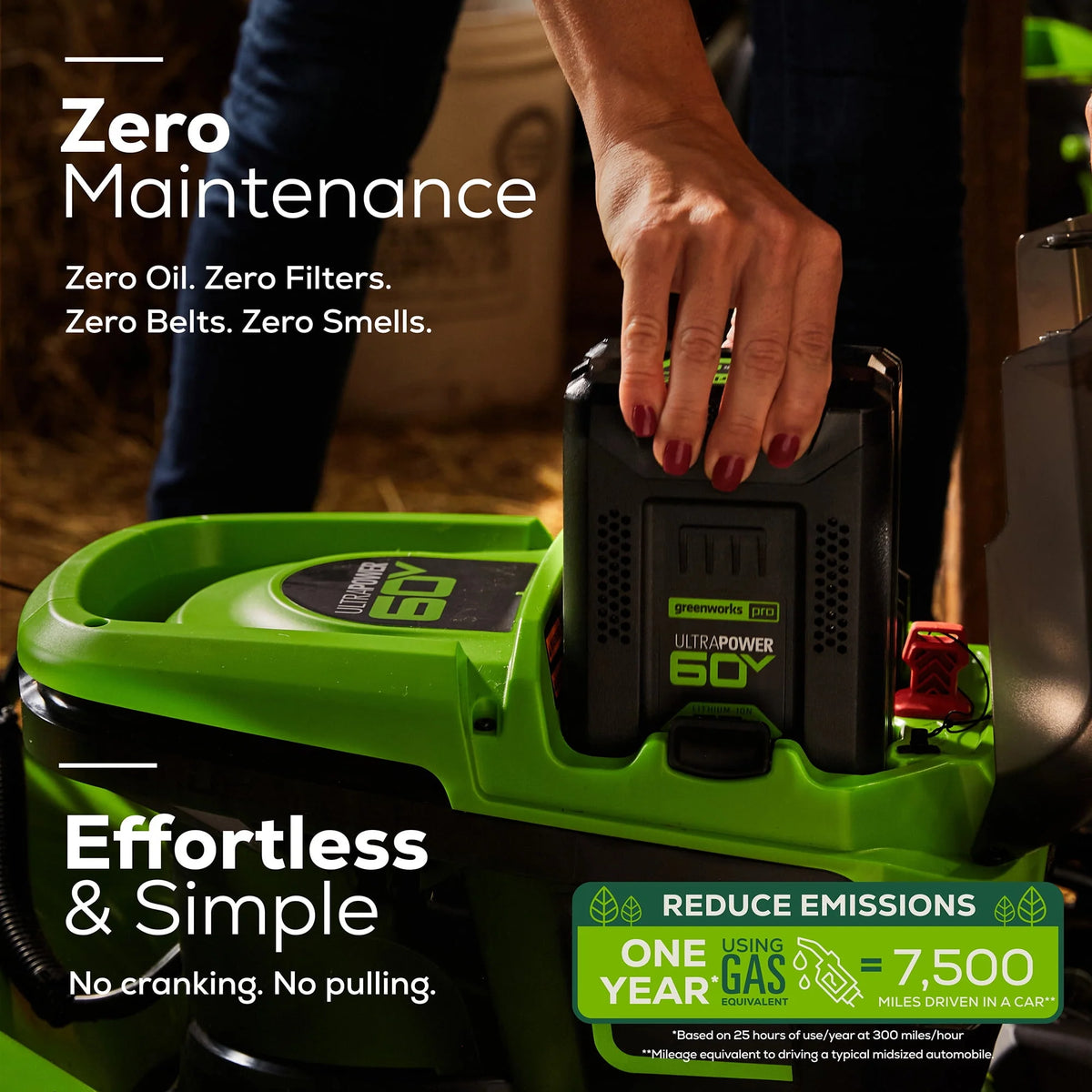 60V 21 Cordless Brushless Lawn Mower with Battery & Charger V95337