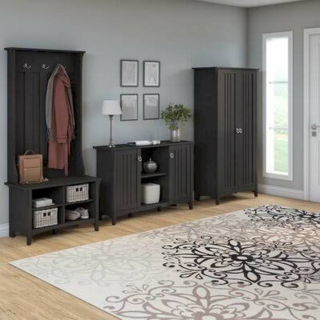 Vintage Black Storage Cabinet M365635