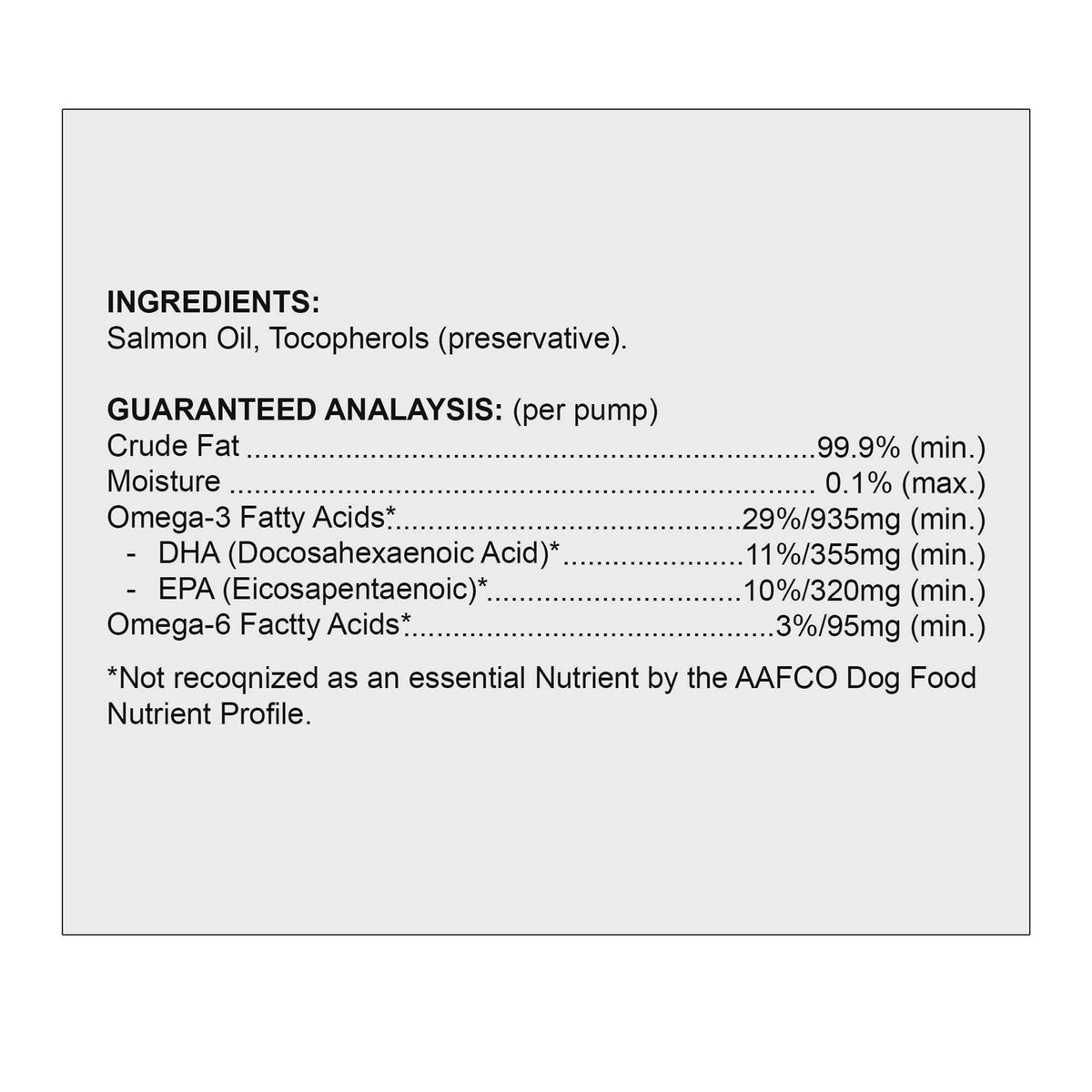 Salmon Oil Omega 3 Dog Food Supplement Z9334