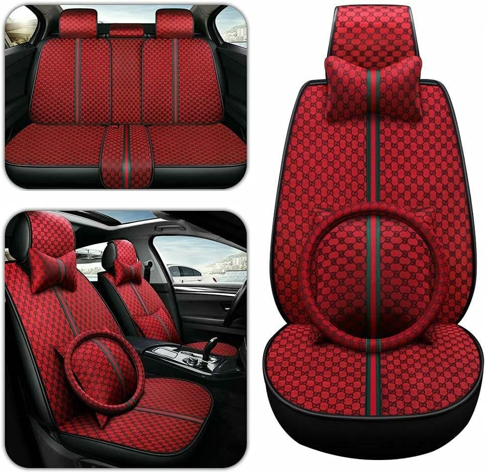 Faux Leather Car Seat Covers Full Set Q98311