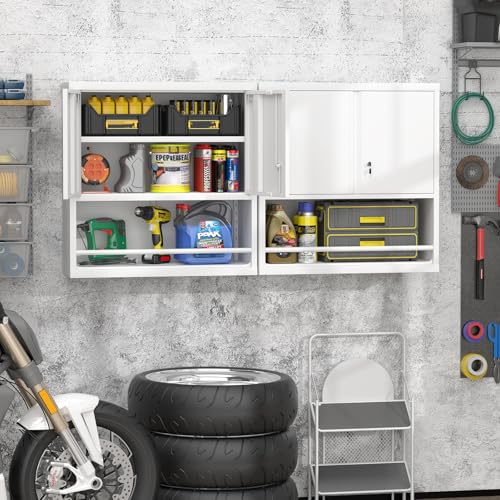 Metal Garage Storage Cabinet with Wheels and Adjustable Shelves D994246