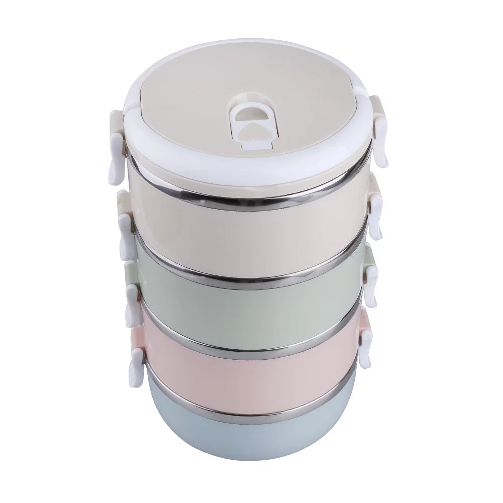 Set de tazones de Viaje Bento de Acero Inoxidable de 4 Niveles I45158