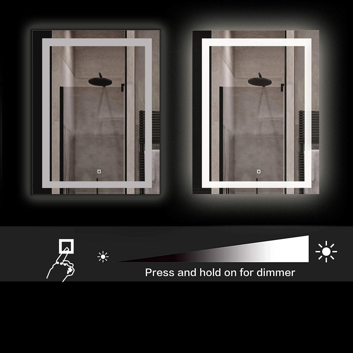 24x36 Inch LED Lighted Bathroom Mirror Wall Mounted R467339