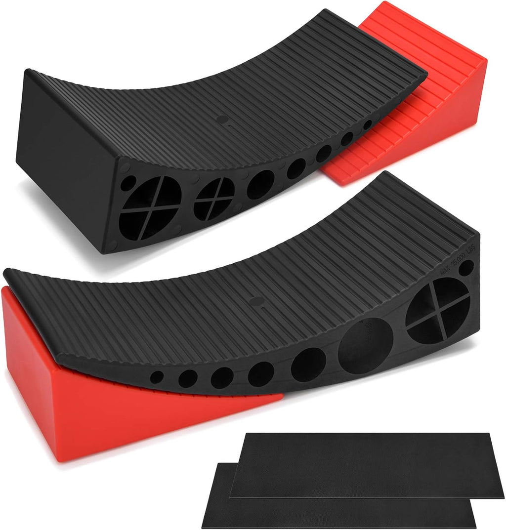 Camper Leveler Kit with Wheel Chocks and Anti-Slip Mats, 2 Packs B646