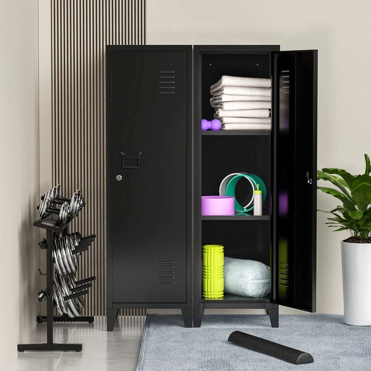 Metal Locker Storage Cabinet with Removable Shelves G6408