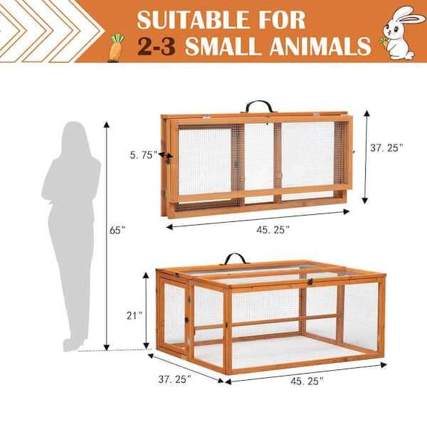 Chicken Coop & Roosting Bar Small Pet Hutch U712776
