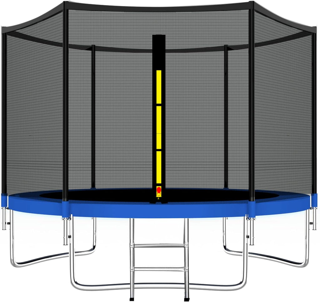 ASTM Certificated Trampoline with Safety Enclosure Net & Spring Pad Waterproof Jump Mat & Ladder L914