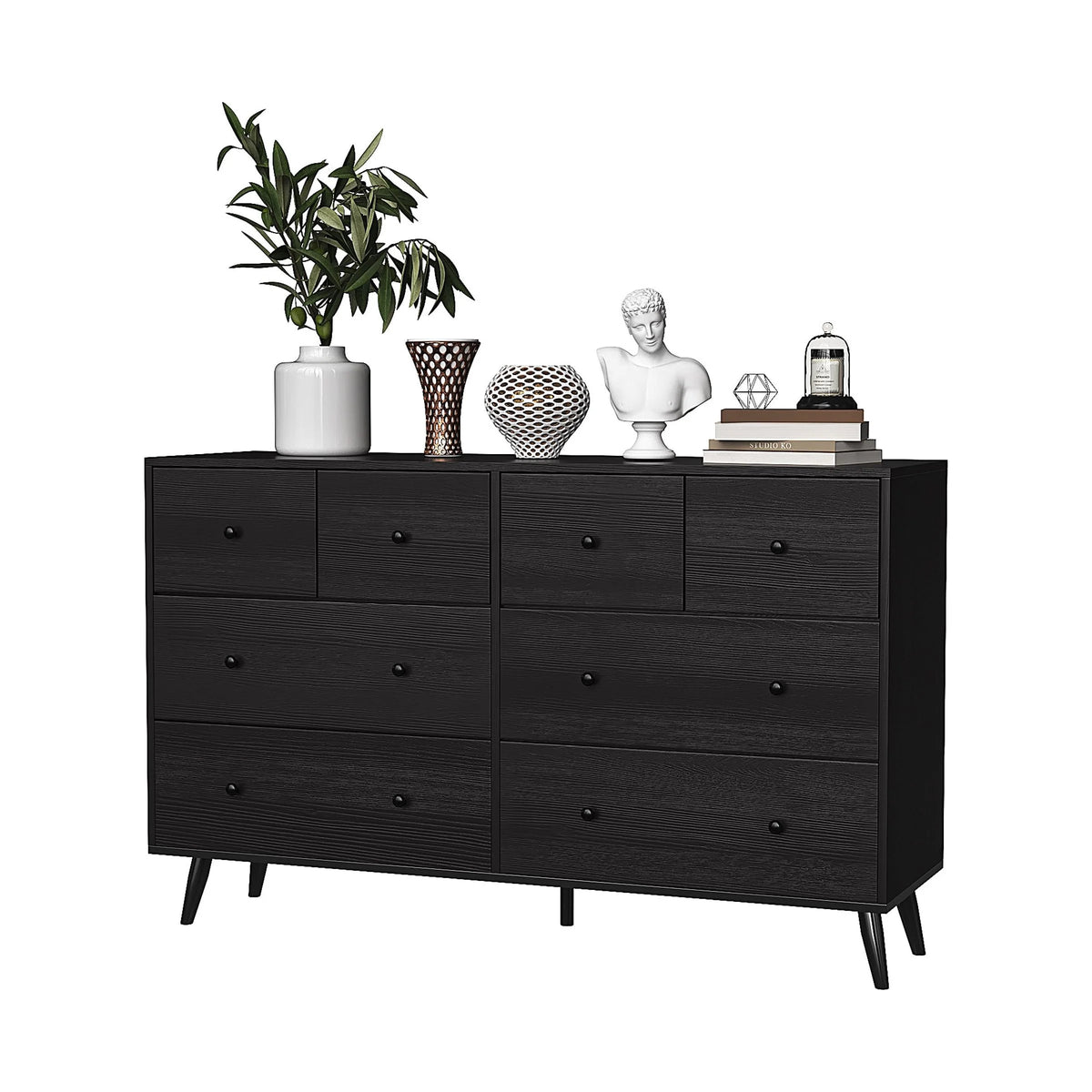 Black 8 Drawer Dresser M370118