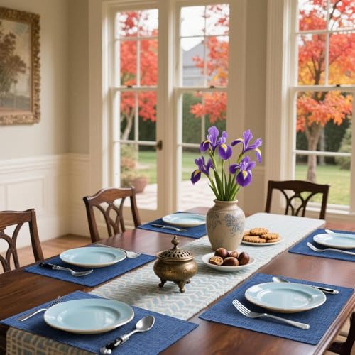 Cotton Linen Blend Placemats Set of 6 T3680