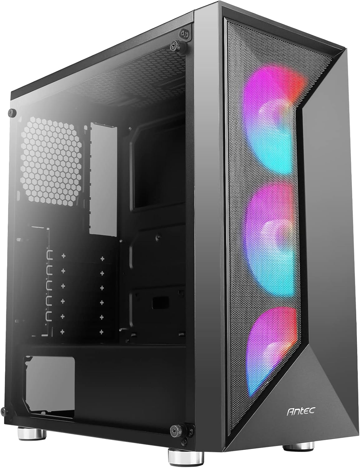 Black Mid Tower ATX Gaming Case with 3x120mm ARGB Fans F759