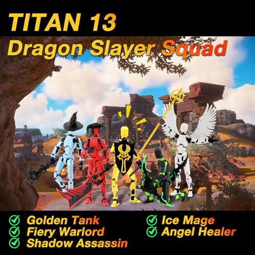 3D Printed Articulated Action Figure 5-Pack L320
