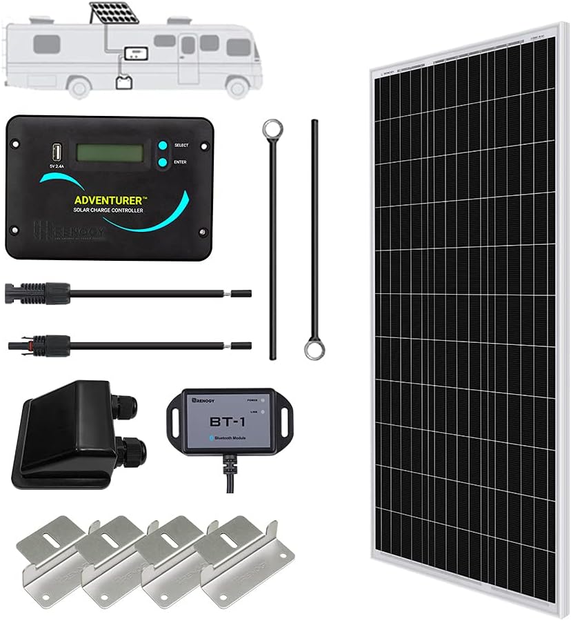 200 Watts 12 Volts Monocrystalline Solar Panel Kit with 30A Charge Controller A368