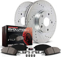 Rear Z23 Carbon Fiber Brake Pads with Drilled & Slotted Brake Rotors Kit P3241
