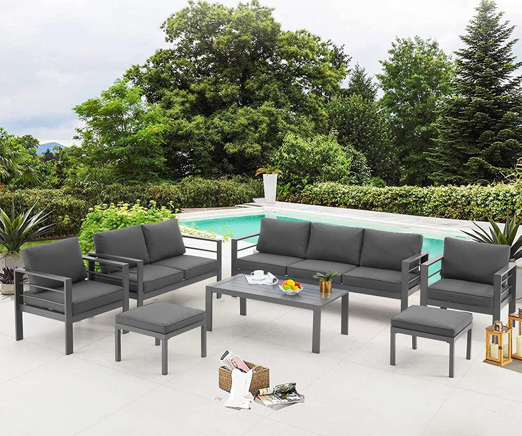7 Pieces Aluminum Sectional Sofa M89225