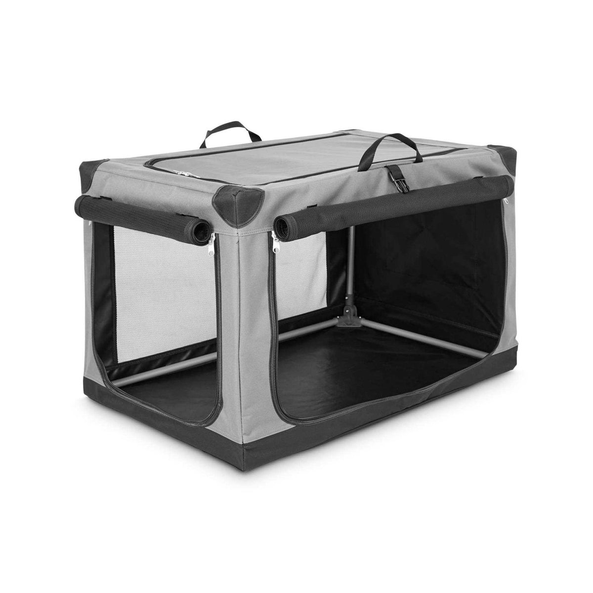 Portable Canvas Dark Grey Dog Crate N382