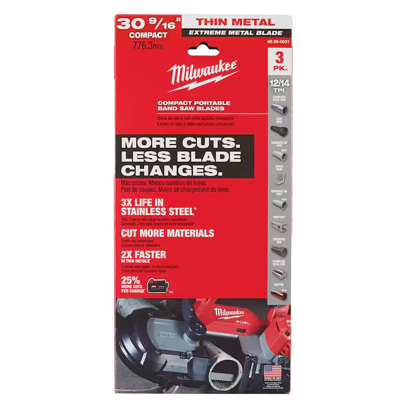 12V Cordless Compact Band Saw Kit with Band Saw Blades P86275