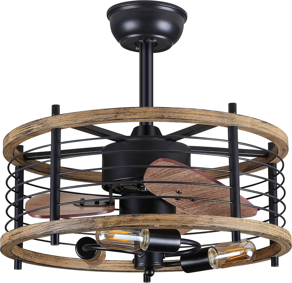 20-inch Caged Ceiling Fan with Light X72581