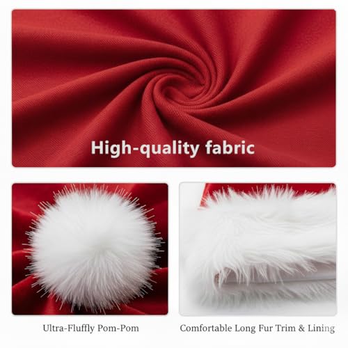 Plush Santa Hat 6 Pack E868