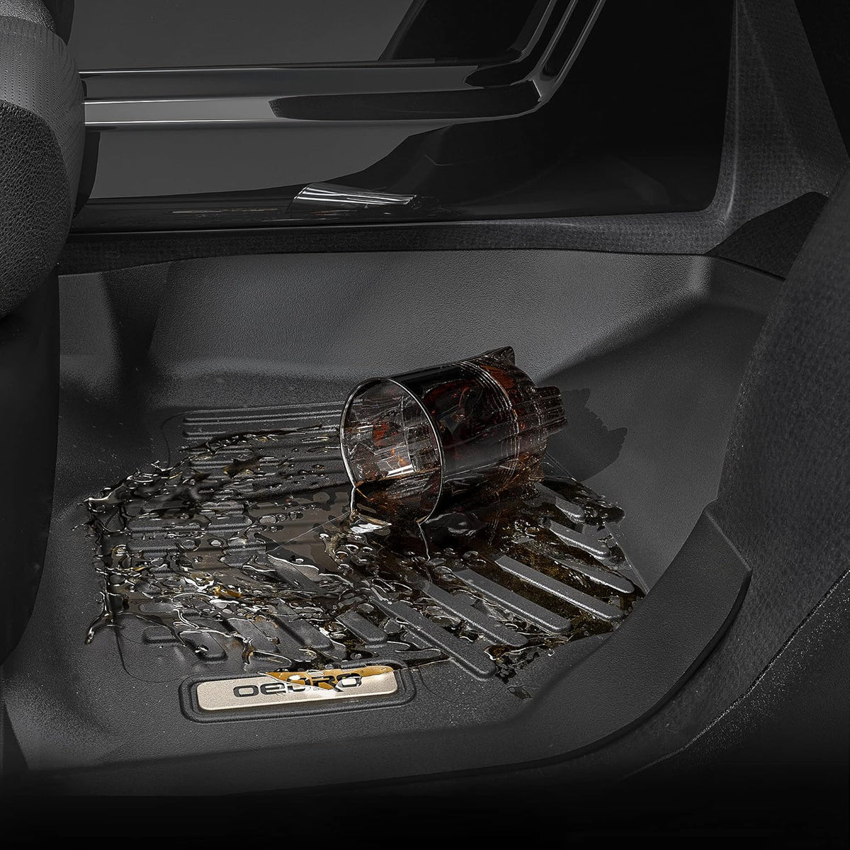Black 2 Row TPE Floor Mats H1455