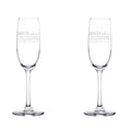 Set of 2 Glass Champagne Flutes 8 oz Stemmed A92141