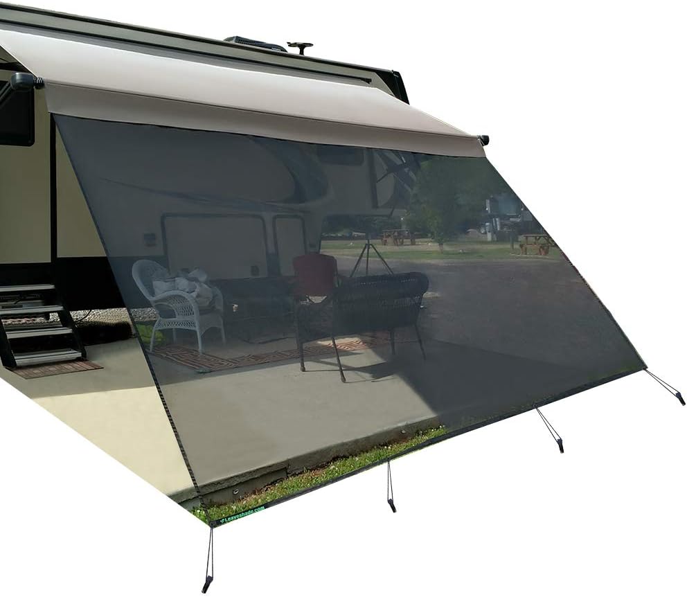 Navy Blue Mesh RV Awning Sunshade E5274