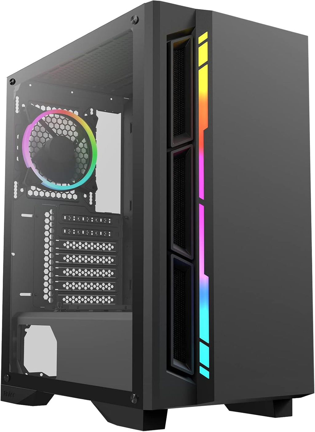 Black Mid Tower ATX Gaming Case with 3x120mm ARGB Fans F759
