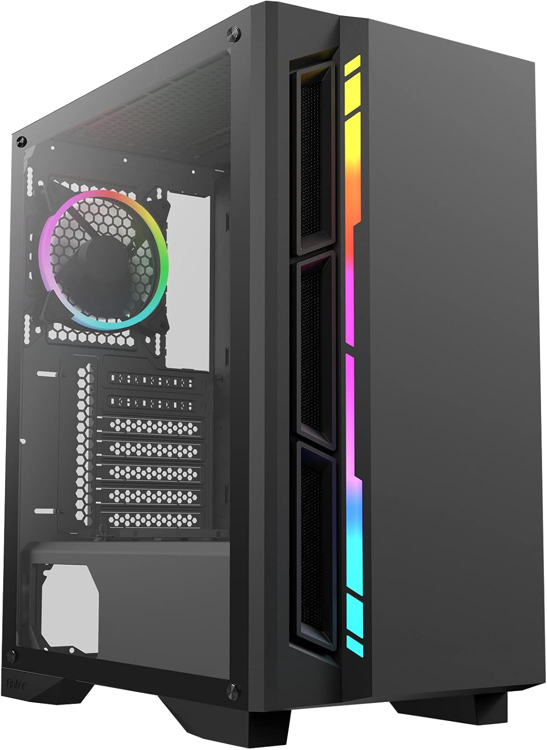 Black Mid Tower ATX Gaming Case with 3x120mm ARGB Fans F759