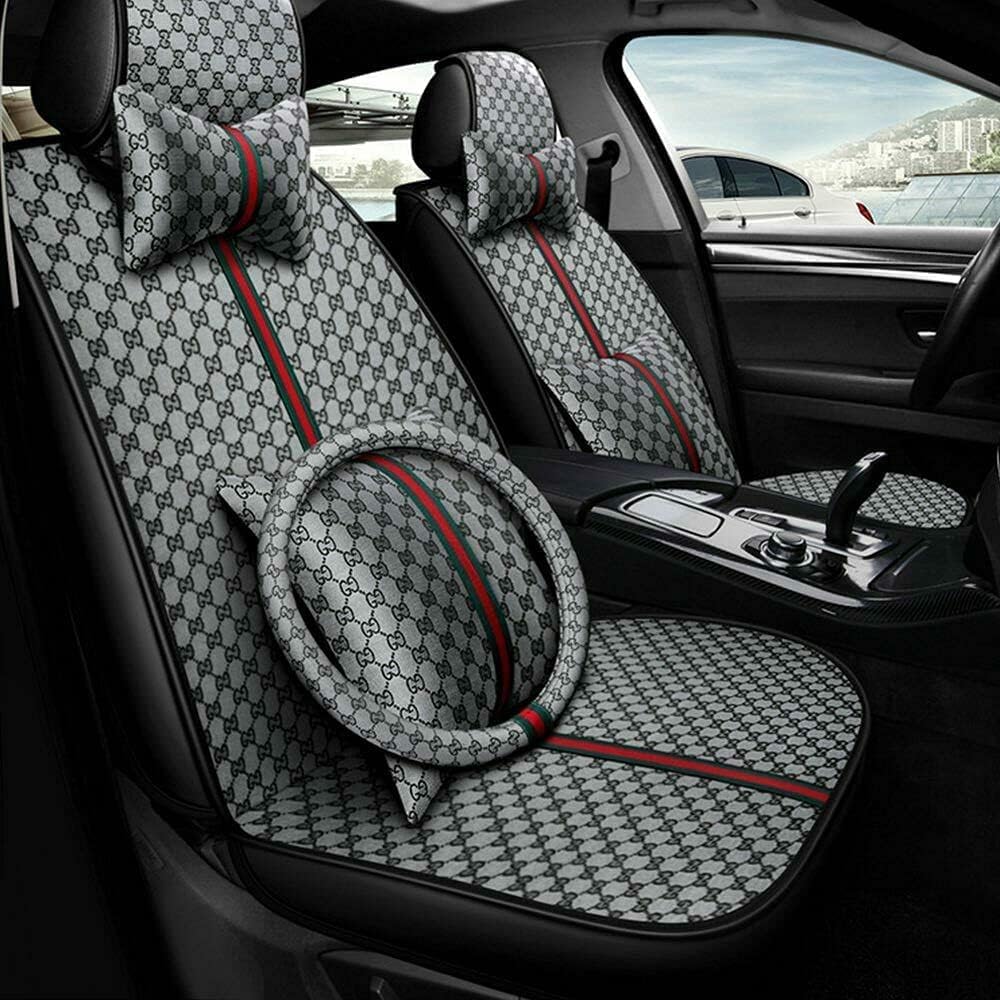 Faux Leather Car Seat Covers Full Set Q98311