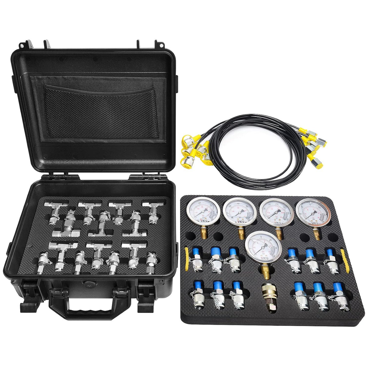 Hydraulic Pressure Test Kit with 5 Gauges & 14 Tee Connectors A661323