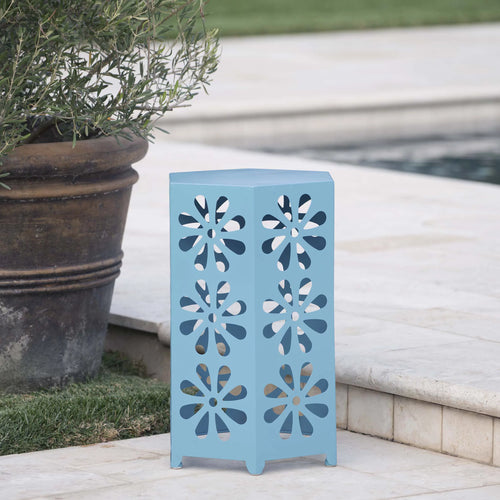 14 Inch Iron Floral Side Table O910