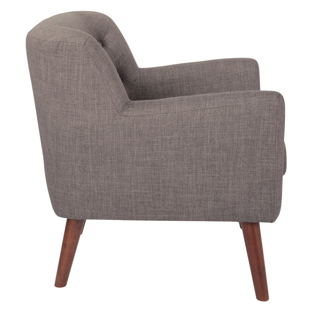 Green Fabric Chair with Coffee Legs V5818