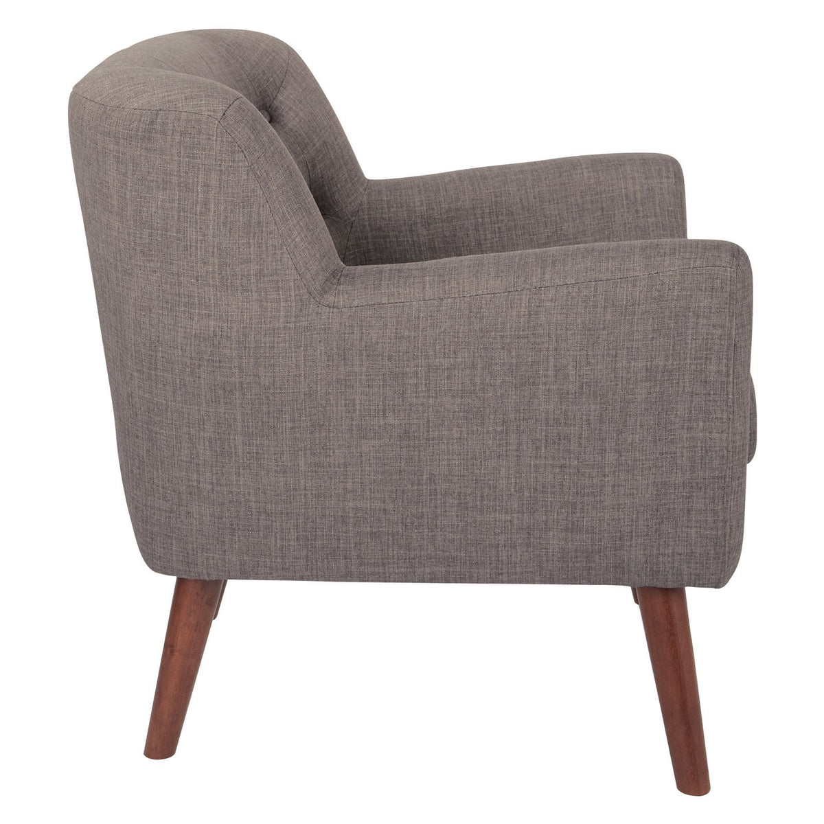 Green Fabric Chair with Coffee Legs V5818