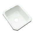 White 17 in. Single Bowl Acrylic Entertainment Sink R349346