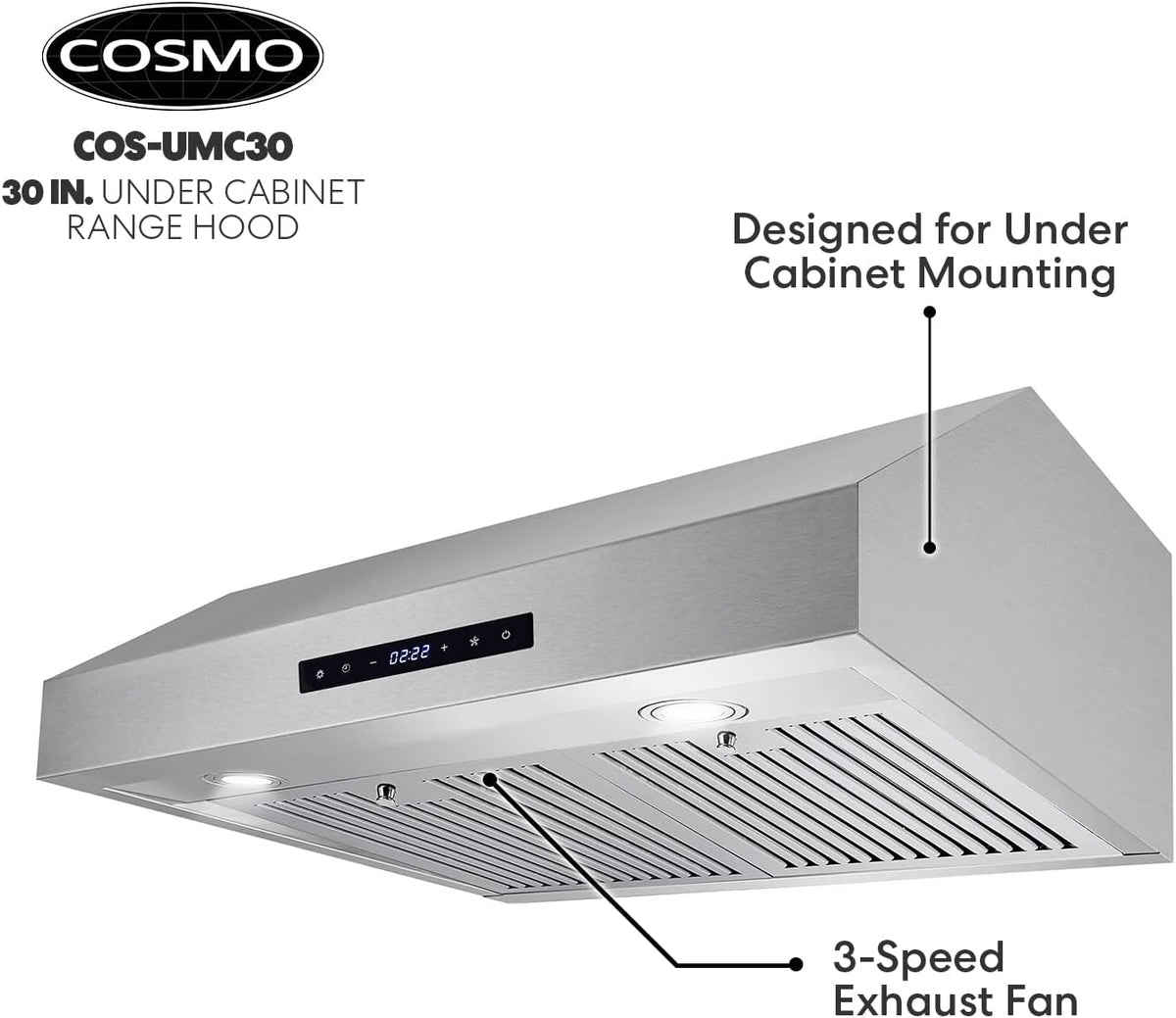 30 inch Stainless Steel Under Cabinet Range Hood I135