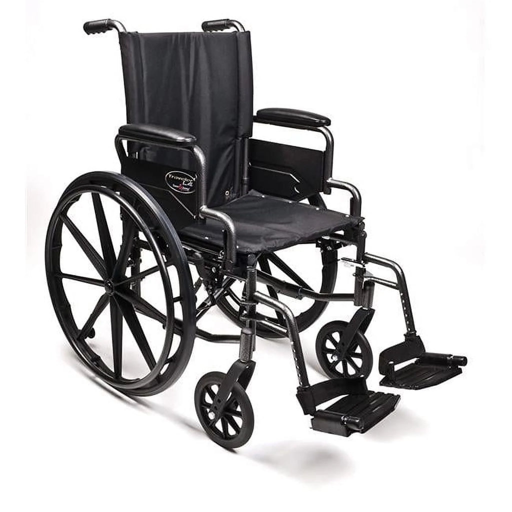Black Flip Back Desk Arm Wheelchair with Swingaway Footrest Z2817