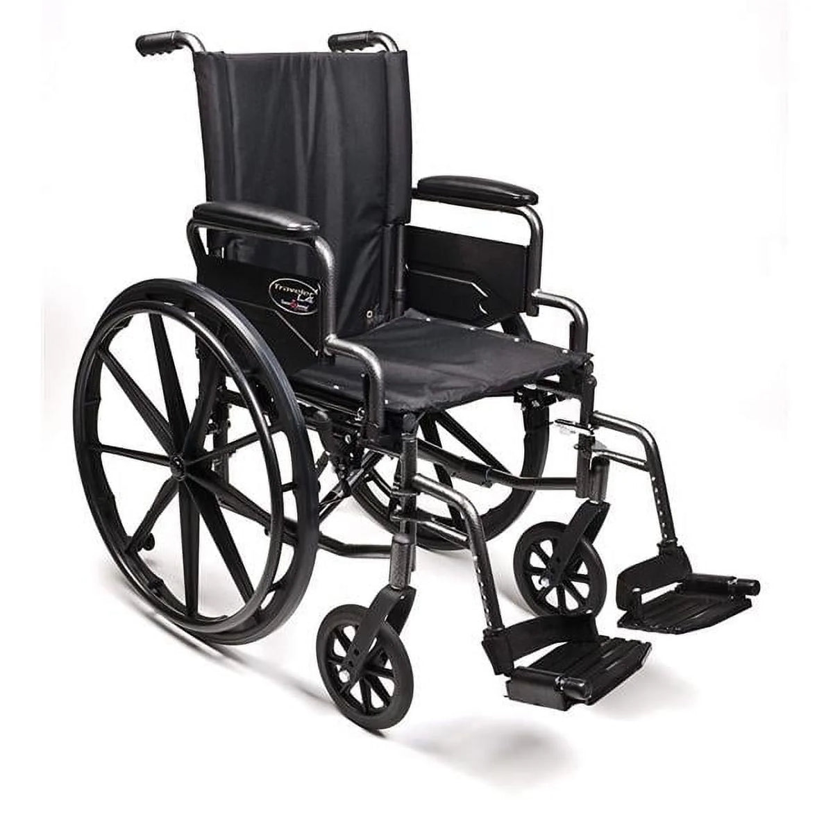 Black Flip Back Desk Arm Wheelchair with Swingaway Footrest Z2817