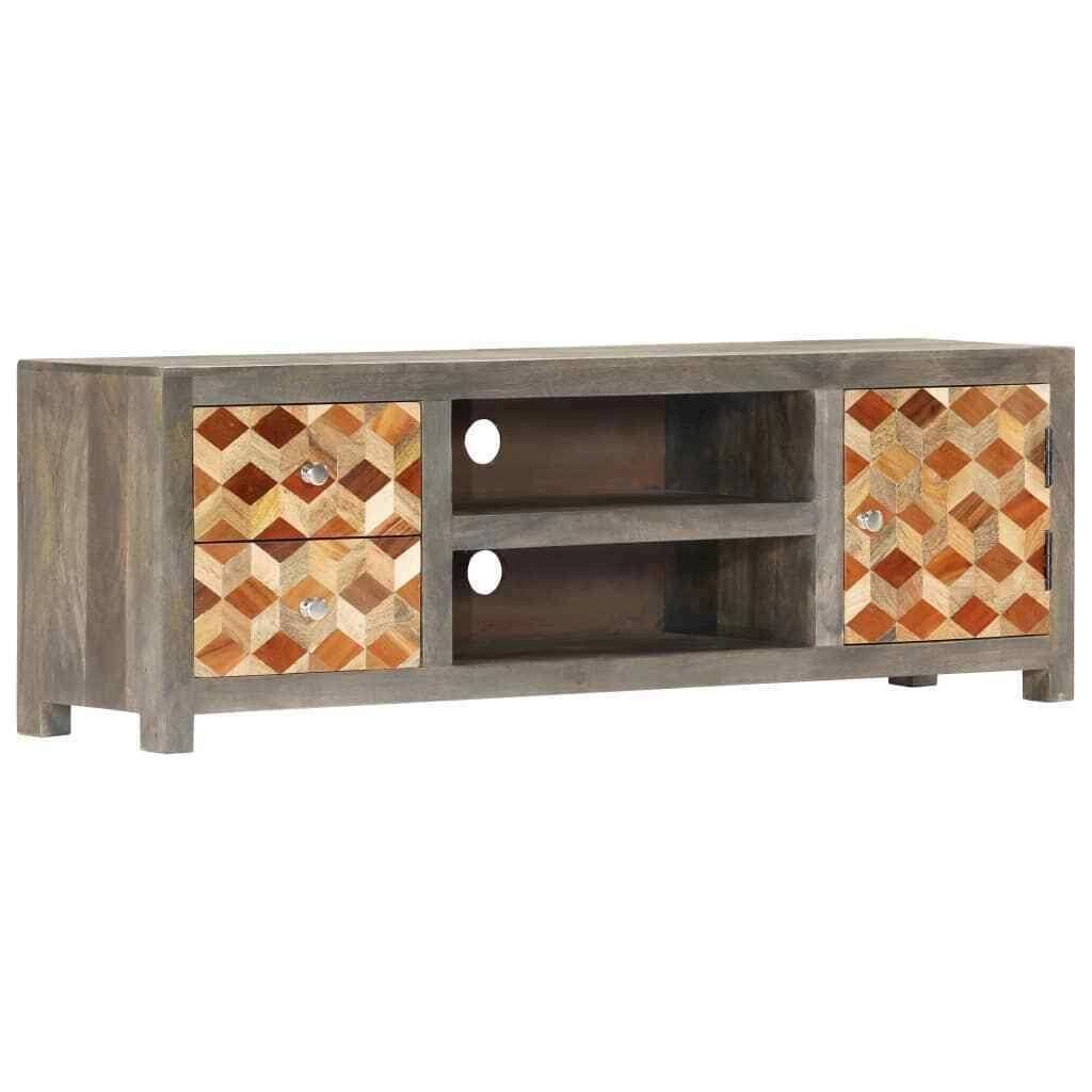Gray Solid Mango Wood TV Cabinet Z116814