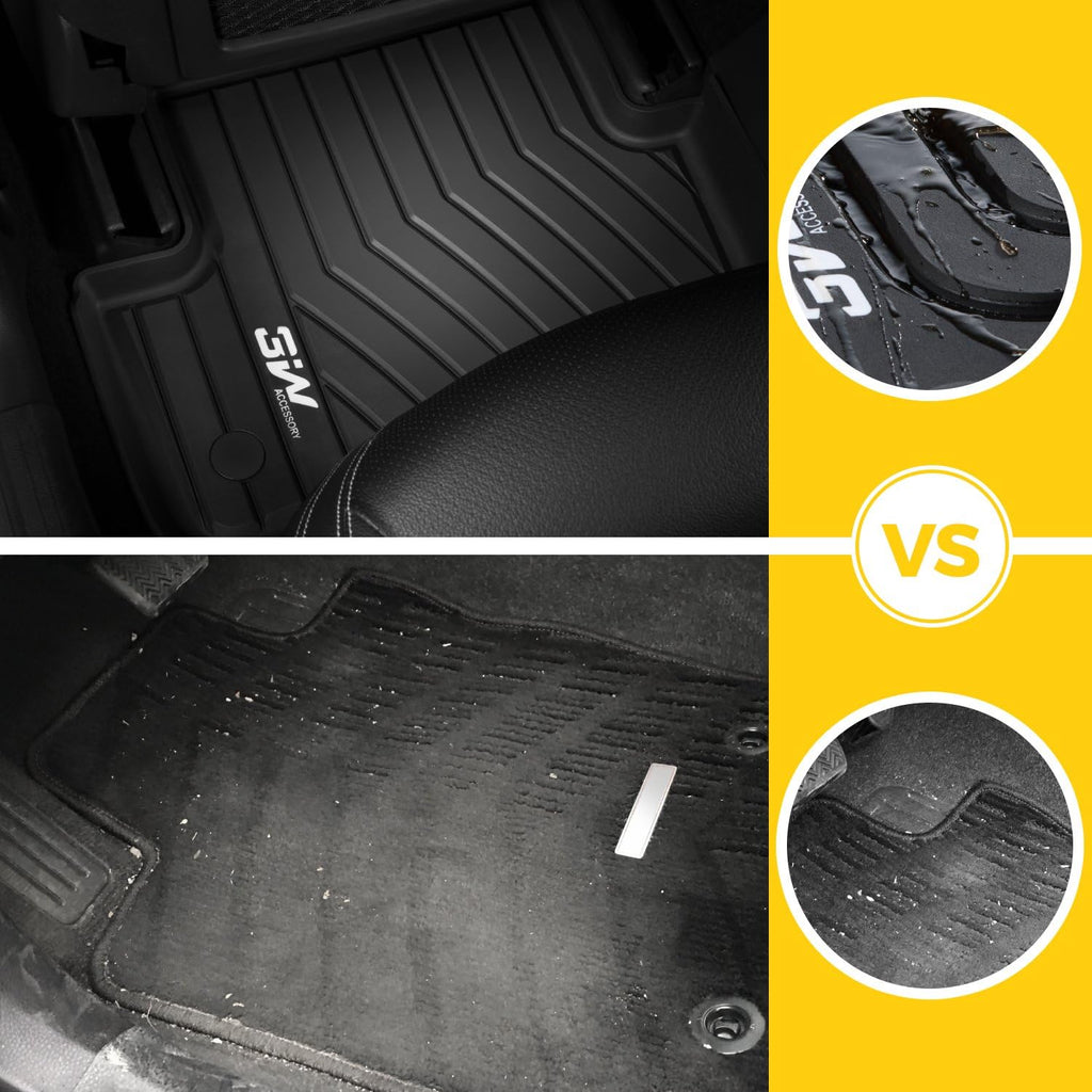 TPE All Weather Custom Fit Floor Mats Black Full Set Q1262