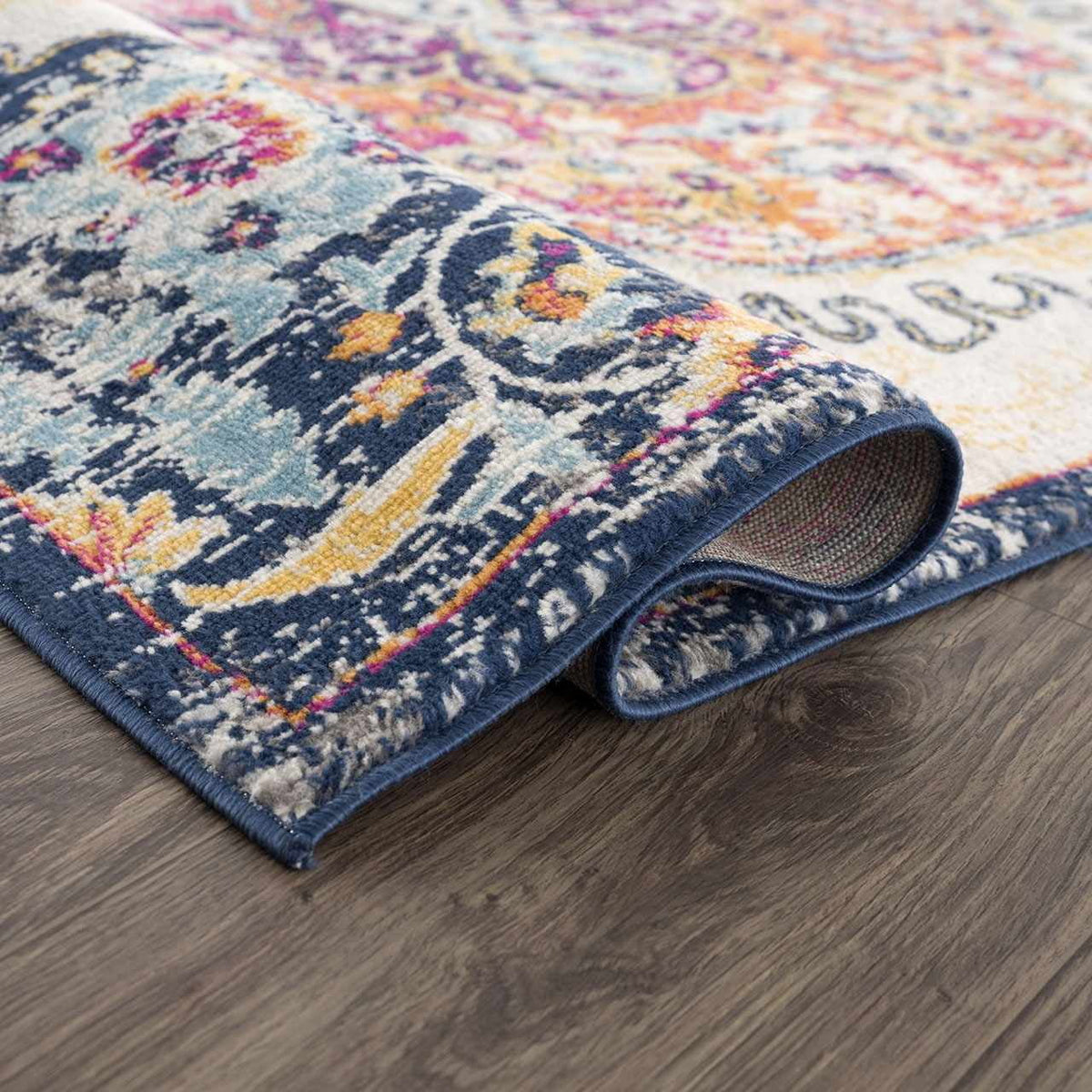 Beige Ivory Orange Purple 7'10" x 10' Area Rug D382139