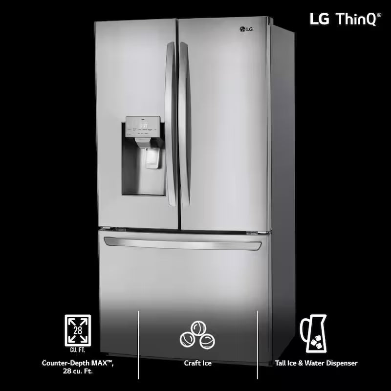 3 Door French Door Refrigerator with Ice and Water Dispenser O98387
