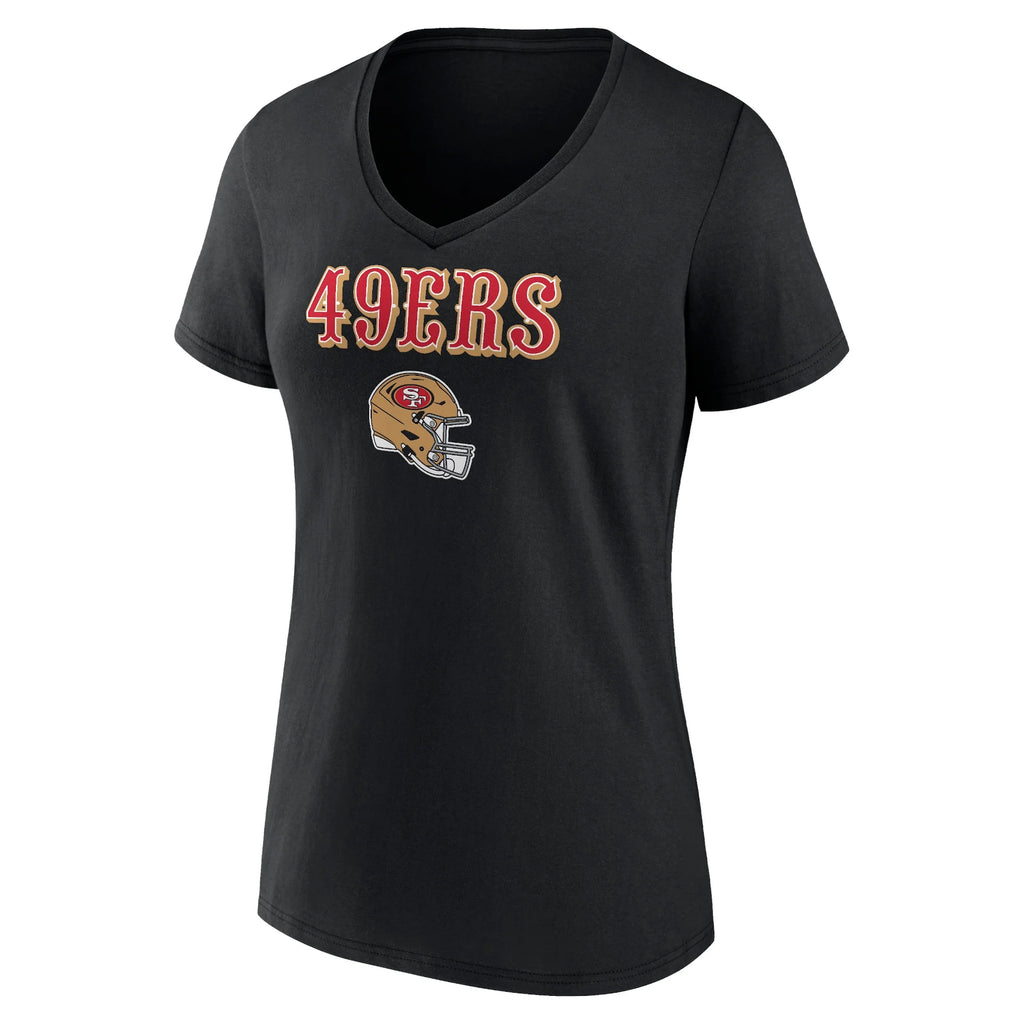 Women's Black V-Neck T-Shirt D5597