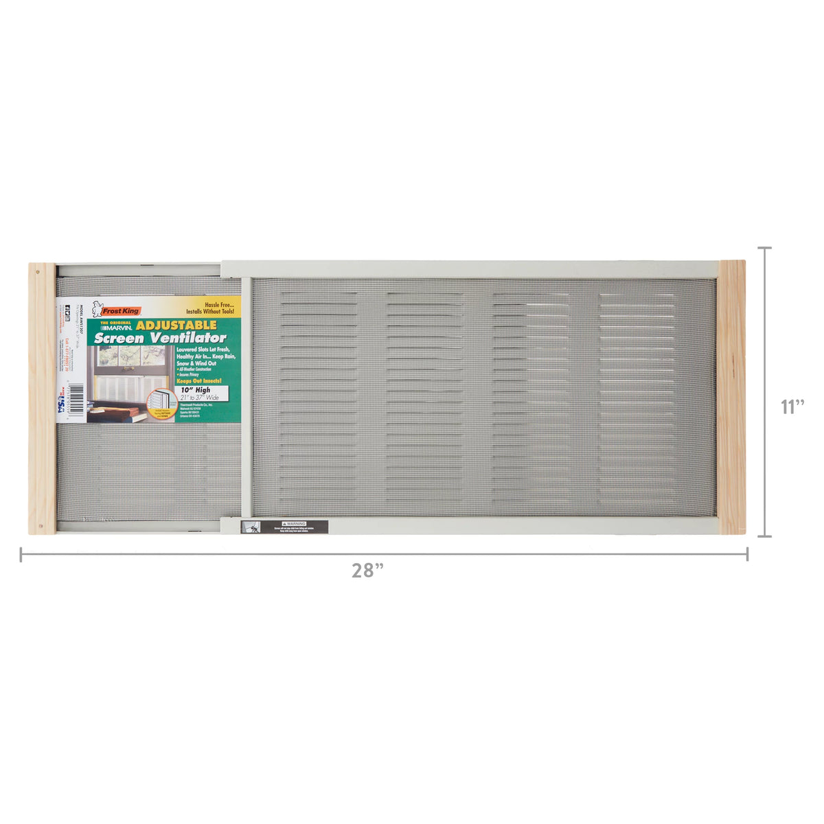 10" Wood Frame Window Ventilator with Screen F349743