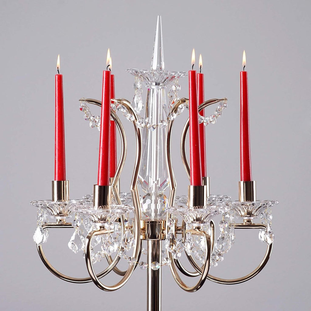 40 Tall 6 Arm Gold Metal Candelabra Candle Holder Z955