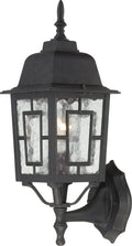 1 Light 17 inch Textured Black Outdoor Wall Lantern G254