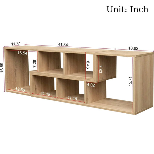 2-Piece L Shaped TV Stand Media Console Bookshelf O2962