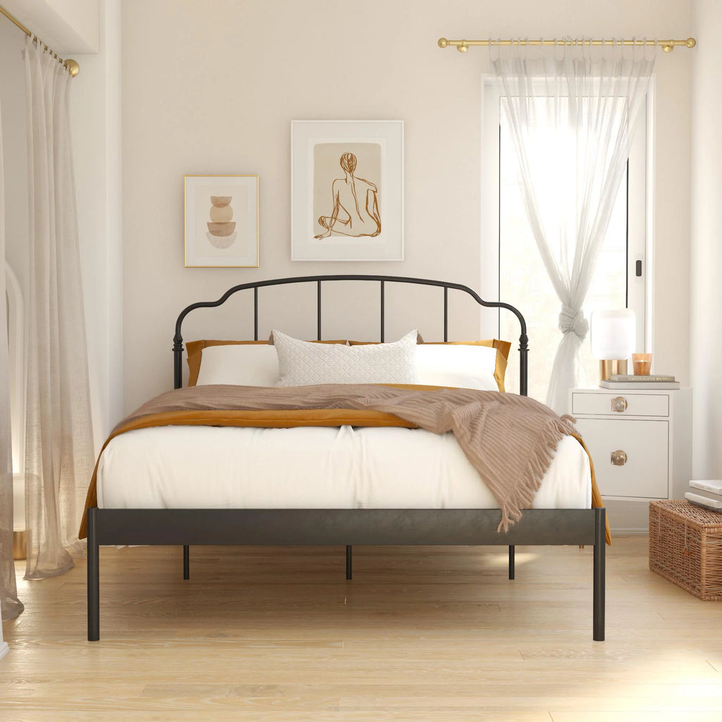 Queen Black Metal Bed R48225