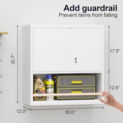 Metal Garage Storage Cabinet with Wheels and Adjustable Shelves D994246