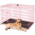 48 Inch Folding Wire Dog Crate with Double-Door A3711