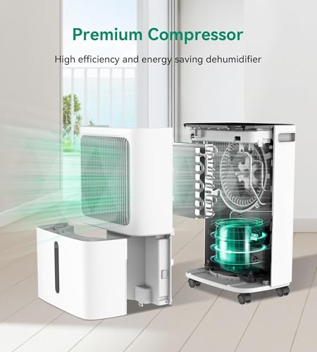 2500 Sq.Ft Dehumidifier with Drain Hose 34 Pints F3321